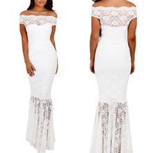 Load image into Gallery viewer, K.I.S.S. Me Bardot Lace Fishtail Maxi