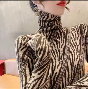 Fall Luxury Printed Sweater