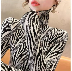 Fall Luxury Printed Sweater