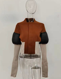 Color Block Fly Fall Jacket