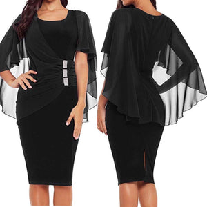 Humbly Yours Bodycon with Sheer Overlay (Plus Size)