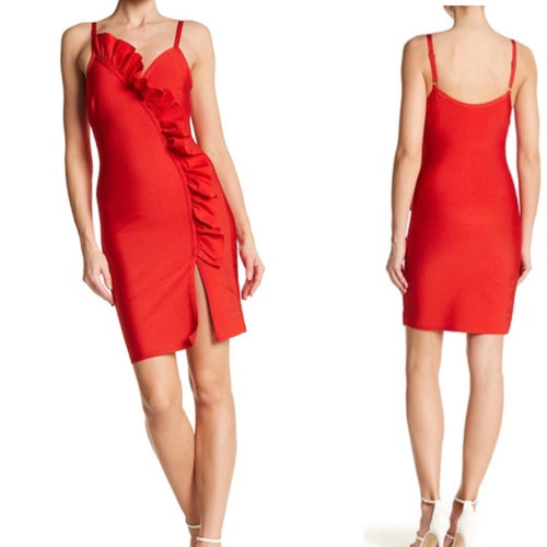 She Red You Bandage Bodycon Dress
