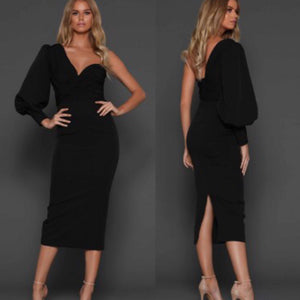 Do You Love Me One Sleeve Bodycon Dress
