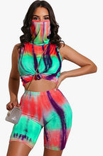Load image into Gallery viewer, Tye Dye Mask &amp; Short Sets (Plus Size Available)