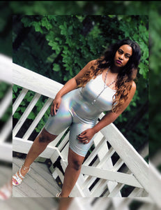 Futuristic Iridescent Romper
