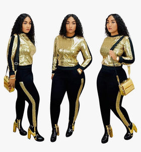 NYE Sequin Matching Set (Plus Size Available)