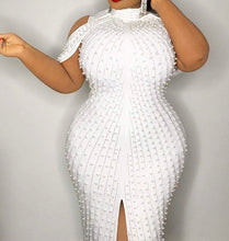 Load image into Gallery viewer, Studded Pearl Knee Dress (Plus Size)