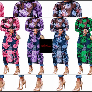 Floral Sheer Multi-Use Dress - Plus Size Available