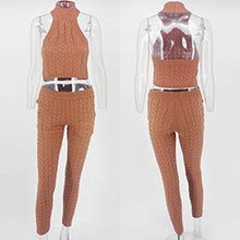 Load image into Gallery viewer, Knit Cable Halter Pant Set