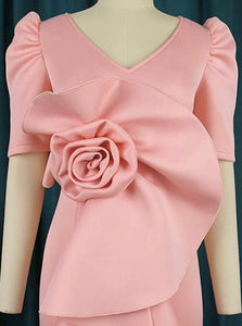 Scuba Floral Dress - Plus Size Available