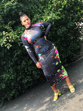 Load image into Gallery viewer, Graffiti Midi Bodycon (Plus Size Available)