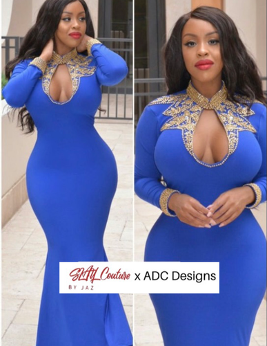 SLAY x ADC Embellished Blue Knight Gown