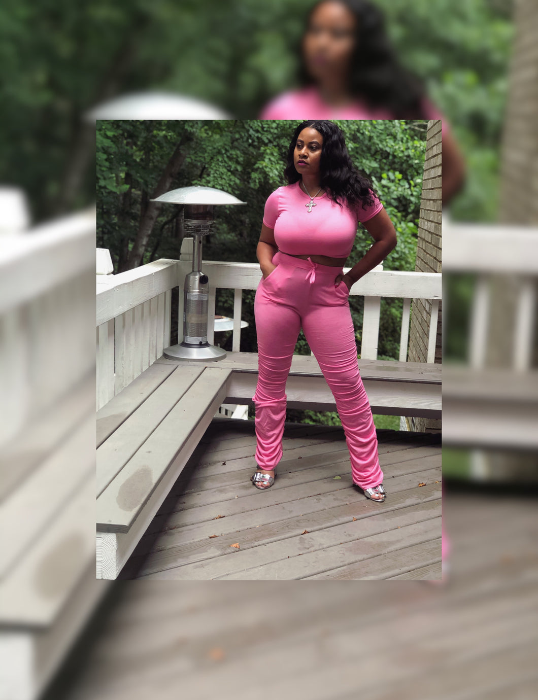 Athleisure 2pc Matching Ruching Set - Plus Size Available