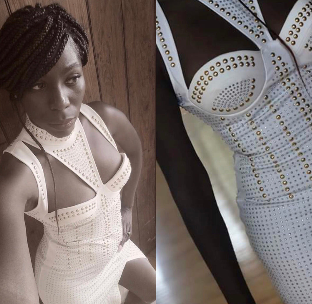 My #1 Fan Studded Maxi Dress