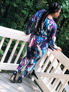 Tye Dye Athleisure Pant Set (Plus Size Available)