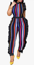 Load image into Gallery viewer, Ruffles and Stripes Jumpsuit (Plus Size Available)