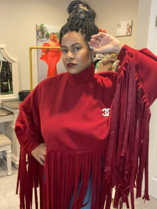 Fringed Sweater - Plus Size Available
