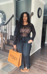 Fall Fringed Joggers - Plus Size Available