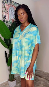 Tye Dye Batwing Short Set (Plus Size Available)