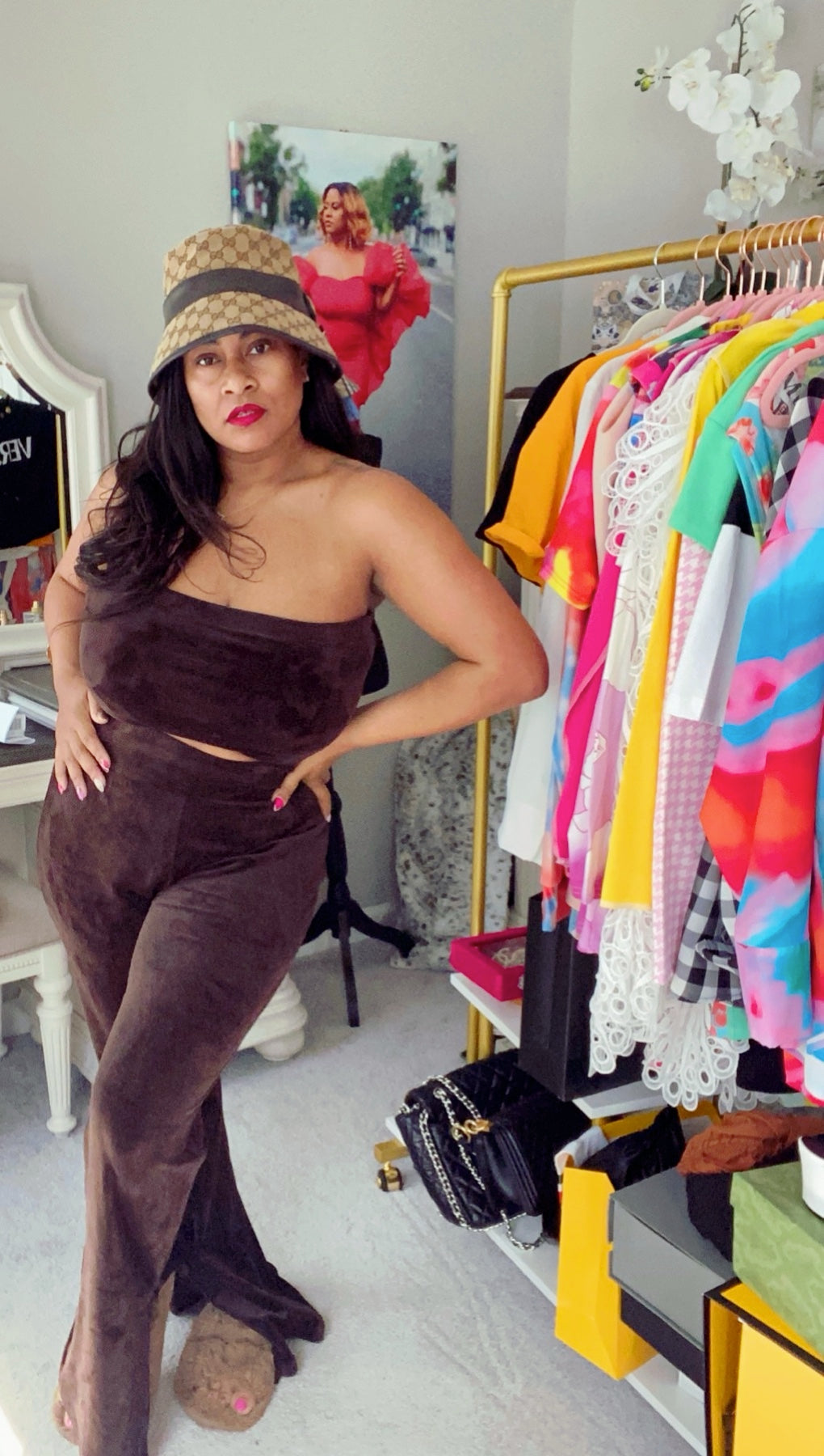 Haute Velour Pant Set (Plus Size Available)