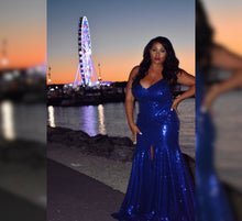 Load image into Gallery viewer, Blue Nights Sequin Gown
