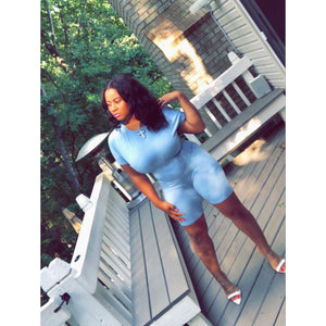 Athleisure Corset Tee Shortset - Plus Size Available