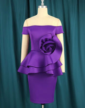 Load image into Gallery viewer, Royalty Peplum Midi - Plus Size Available