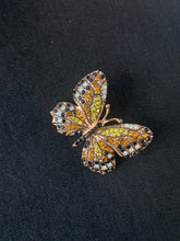 Load image into Gallery viewer, Butterfly Rhinestone Brooch