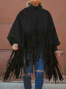 Fringed Sweater - Plus Size Available