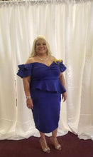 Load image into Gallery viewer, Fabulous &amp; Classy Peplum Midi Dress (Plus Size)
