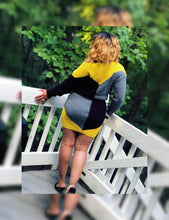 Load image into Gallery viewer, Color Block Sweater Skirt Set