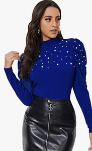 Pearl Puff Sleeves Top (Plus Size Available)