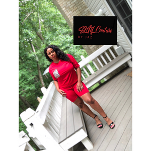 Athleisure Short Set with a Leopard Pocket - Plus Size Available