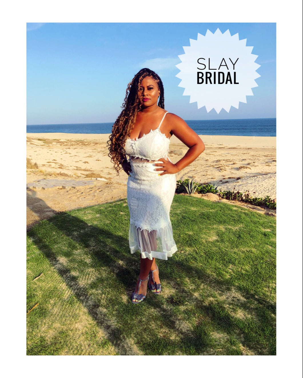 Blushing Diva Mermaid Lace Dress