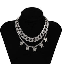 Load image into Gallery viewer, Cuban Butterfly Choker Necklace Set