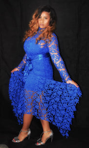 She is Dominant Laced Pleated Maxi