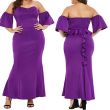 Load image into Gallery viewer, Peek a Boo Mermaid Maxi Dress (Plus Size)
