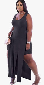 Split Tank Short Set (Plus Size Available)