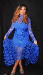 She is Dominant Laced Pleated Maxi