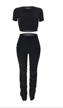 Load image into Gallery viewer, Athleisure 2pc Matching Ruching Set - Plus Size Available