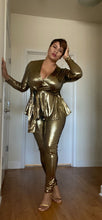 Load image into Gallery viewer, Holiday Peplum Pantset (Plus Size Available)