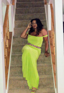 Limeade Off-the-Shoulder Maxi