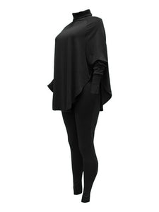 Batwing Turtleneck Pant Set (Plus Size Available)