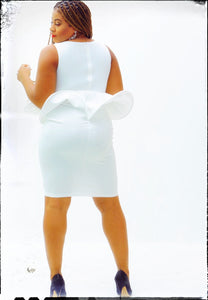 Holiday Floral Peplum Dress (Plus Size Available)