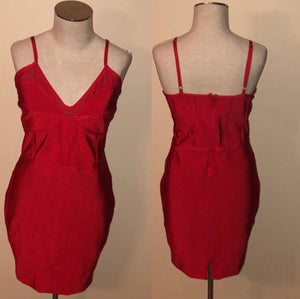 SLAY Consignment - Red Bandage Mini Dress