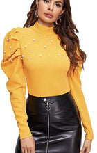 Load image into Gallery viewer, Pearl Puff Sleeves Top (Plus Size Available)