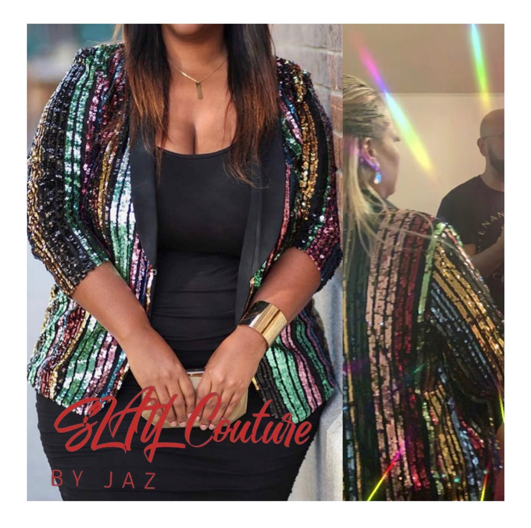 Sequin Blazer (Plus Size Only)