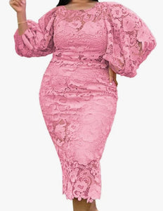 Laced Floral Midi - Plus Size Available