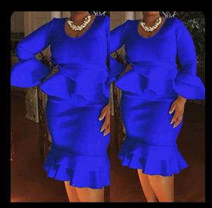 Delighted in Him Ruffled Dress (Plus Size Available)