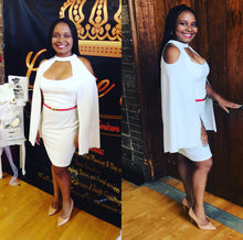 Load image into Gallery viewer, Super Bad Caped Mini Bodycon Dress